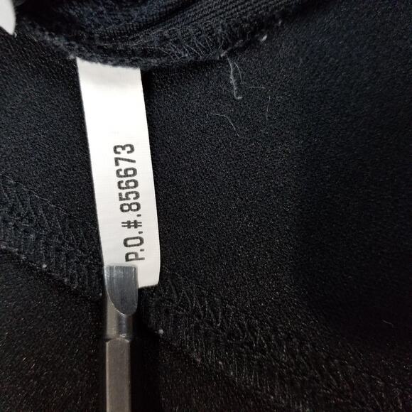 Boston Proper Tunic Top Womens Medium Black Square Neck 3/4 Sleeve Stretch Knit - Picture 6 of 9